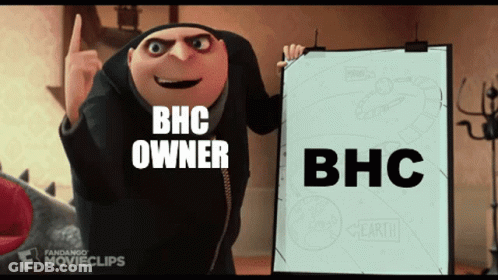 Despicable Me Character Holding BHC Owner Sign GIF