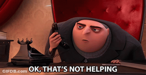 Despicable Me Character Talking On Phone Saying Ok That's Not Helping GIF