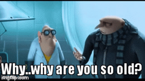 Despicable Me Characters Asking Why So Old GIF