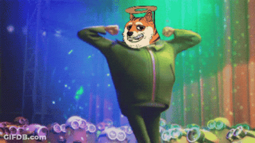Despicable Me Dancing Gru With Doge Pound Head GIF