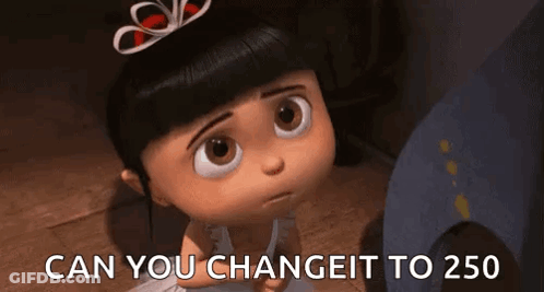 Despicable Me Girl Asking To Change To 250 By Toilet GIF