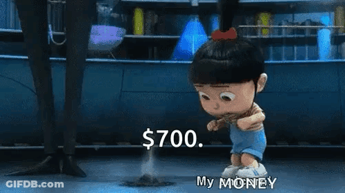 Despicable Me Girl Saying My Money GIF