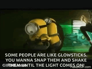 Despicable Me Glow Stick GIF