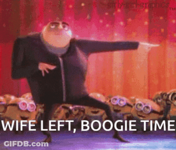 Despicable Me Gru Dancing Wife Left Boogie Time GIF