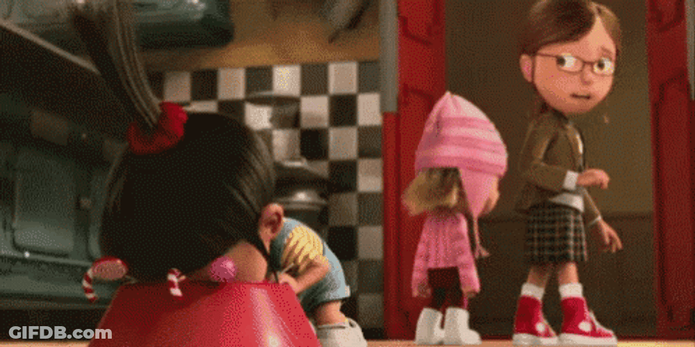 Despicable Me Kids In Kitchen Agnes Margo Edith GIF