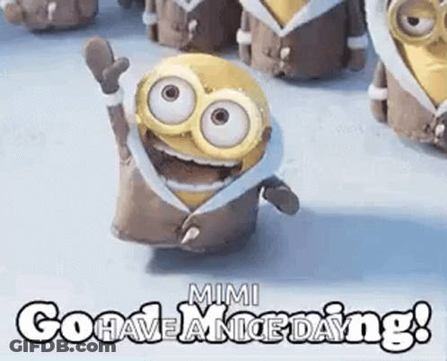 Despicable Me Minion Waving In Mittens And Jacket GIF