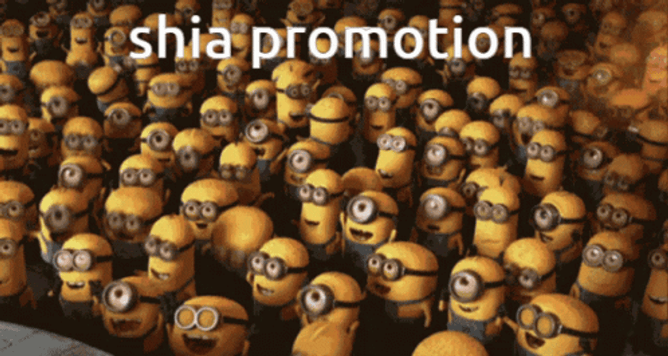 Despicable Me Minions Celebrating Shia Promotion GIF