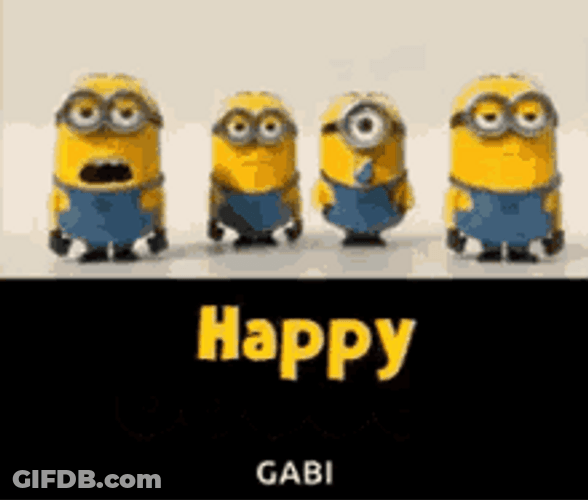 Despicable Me Minions Happy Birthday Song GIF