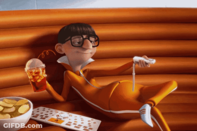 Despicable Me Vector Watching Television GIF