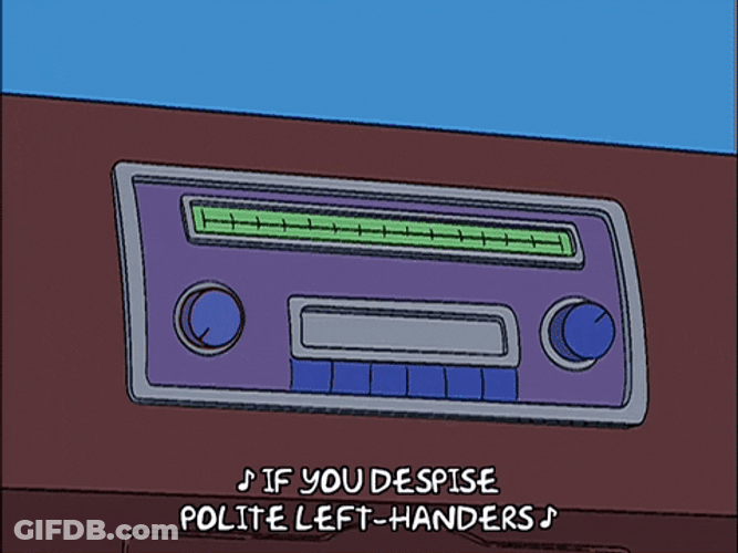 Despising Left Handed People GIF