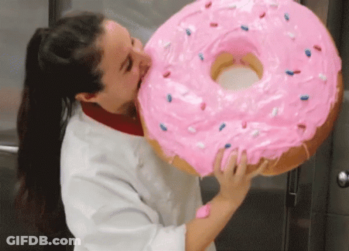 Dessert Big Pink Donut GIF