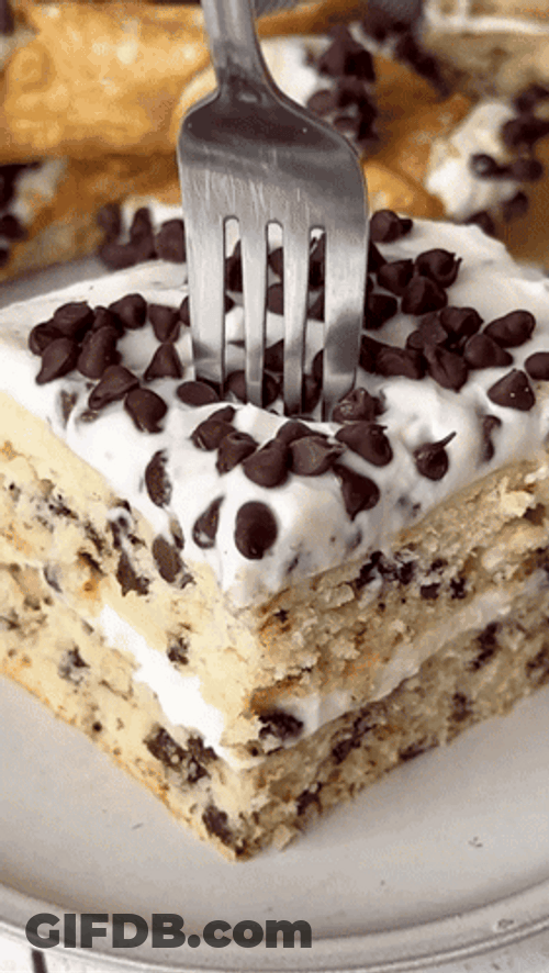 Dessert Cake Choco Chips GIF