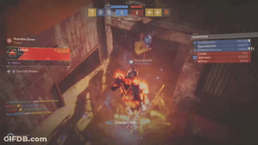 Destiny 2 Fiery Intense Fighting GIF