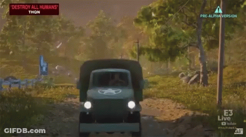 Destroy All Humans Video Game Being Played GIF