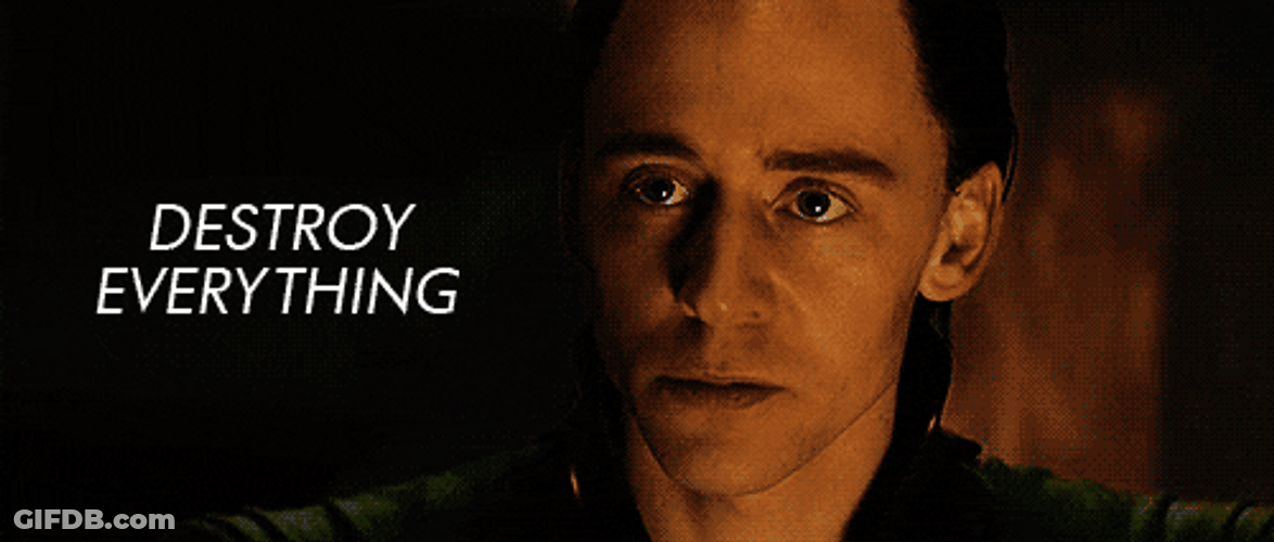 Destroy Everything Angry Tom Hiddleston GIF