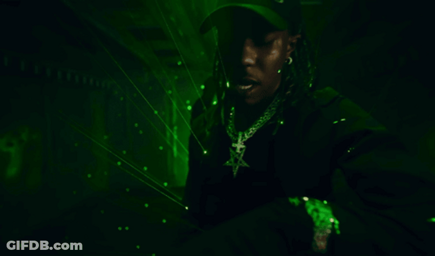 Destroy Lonely Rapping With Glowing Green Light GIF
