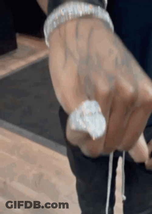 Destroy Lonely Showing Off Jewelry GIF