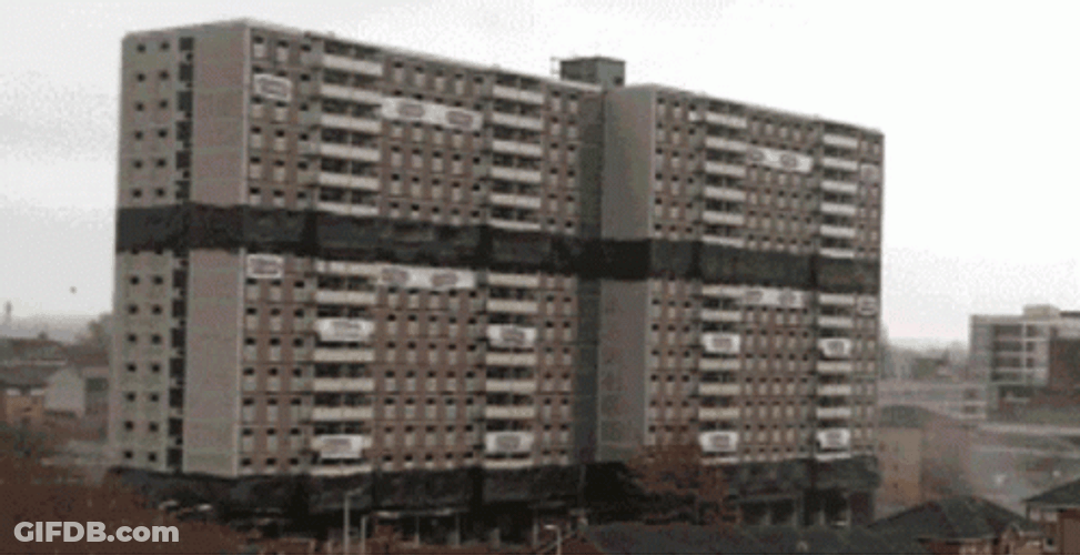 Destroyed Collapsed Building GIF