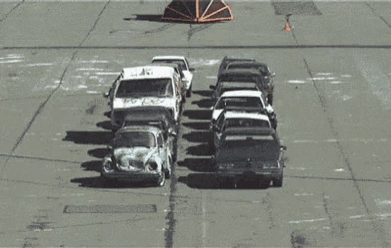 Destructive Fast Car GIF