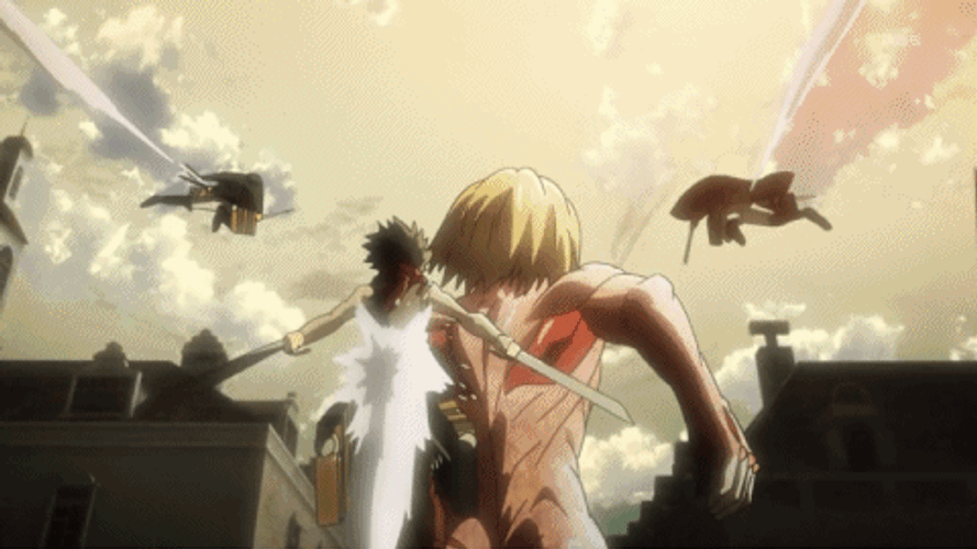 Destructive Mikasa Ackerman GIF
