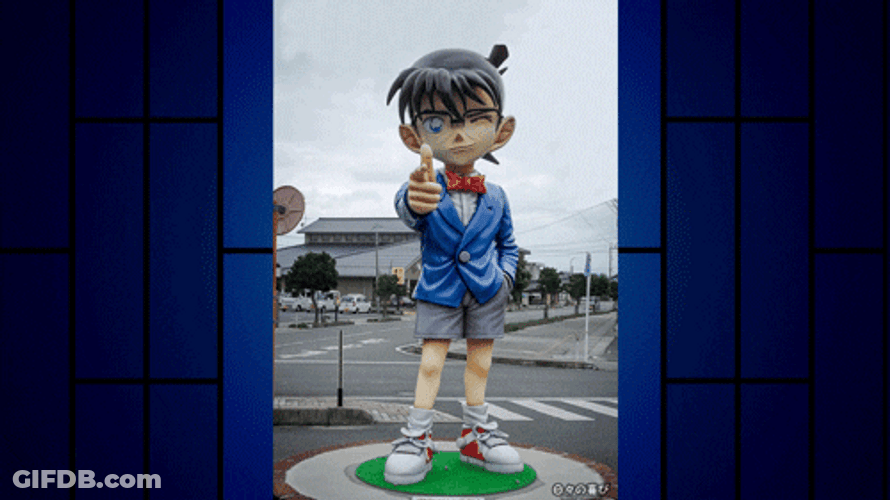 Detective Conan Changes Hairstyle GIF