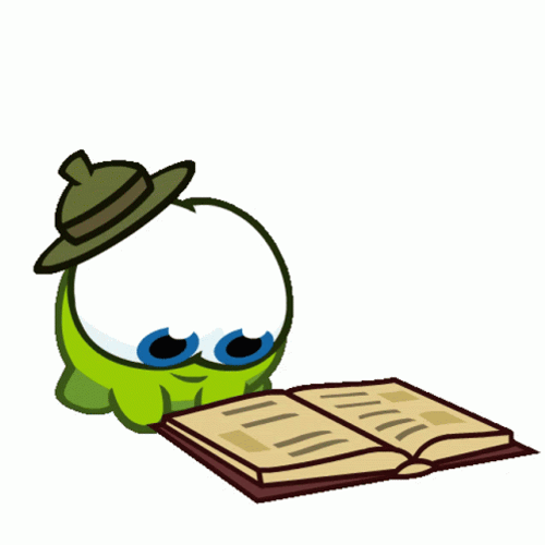 Detective Nom Reading Book GIF
