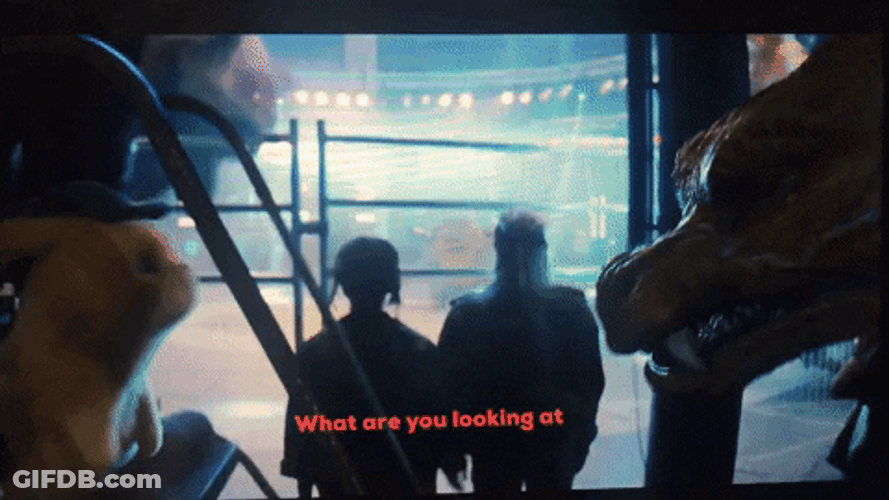 Detective Pikachu And Charizard Facing Each Other GIF