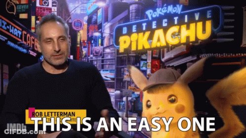 Detective Pikachu And Man Poster GIF