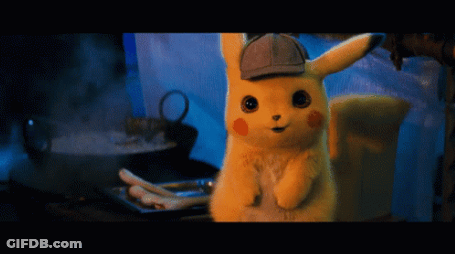 Detective Pikachu Cute Talking GIF