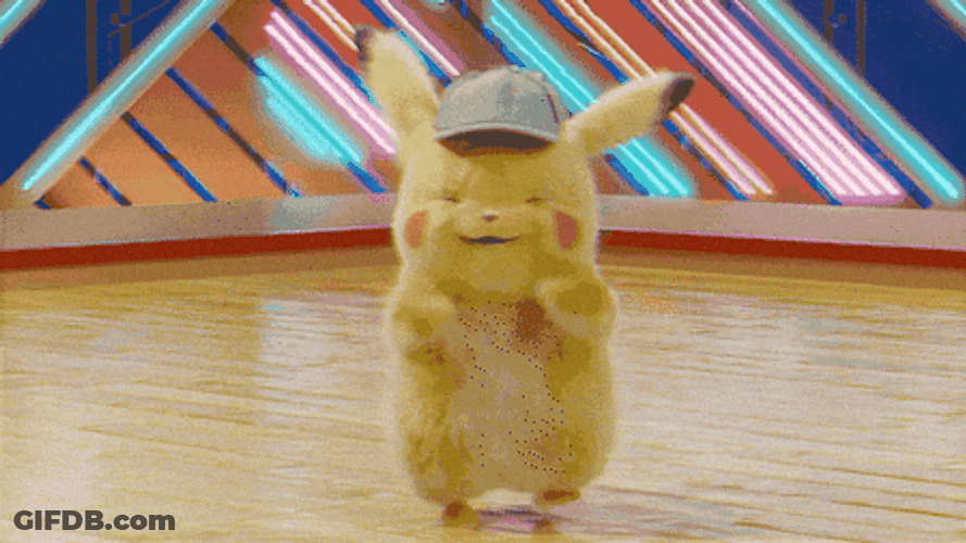Detective Pikachu Dancing Happily GIF