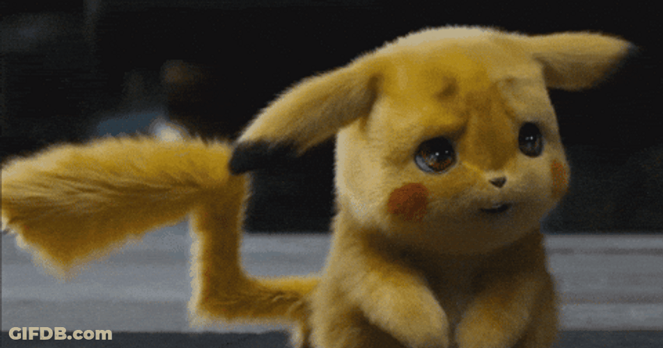 Detective Pikachu Looking Sad GIF