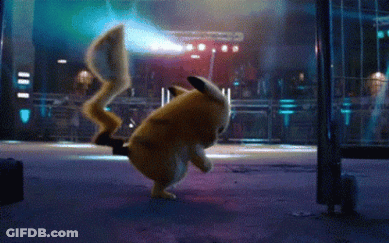 Detective Pikachu Punching Air GIF