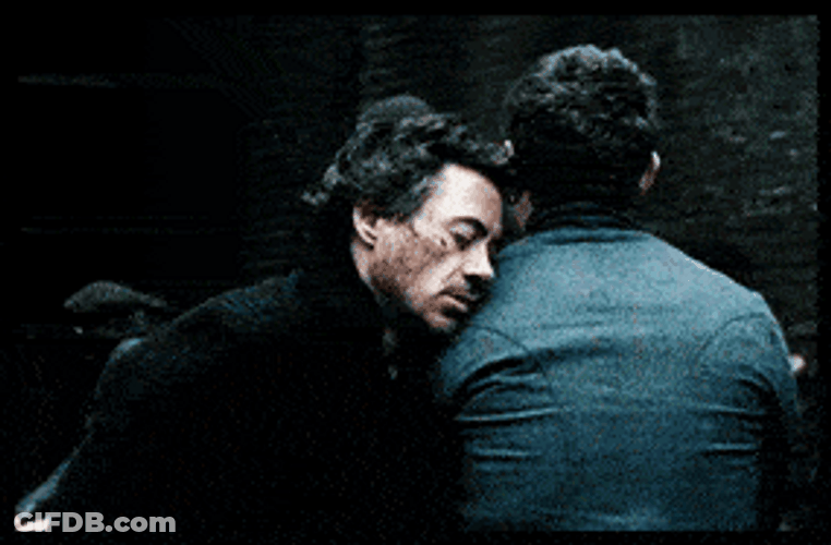 Detective Sherlock Holmes Falling Asleep GIF
