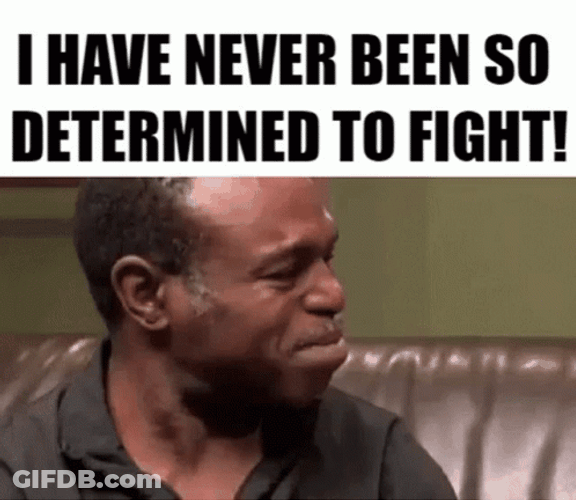 Determined To Fight On Old Man Crying Meme GIF