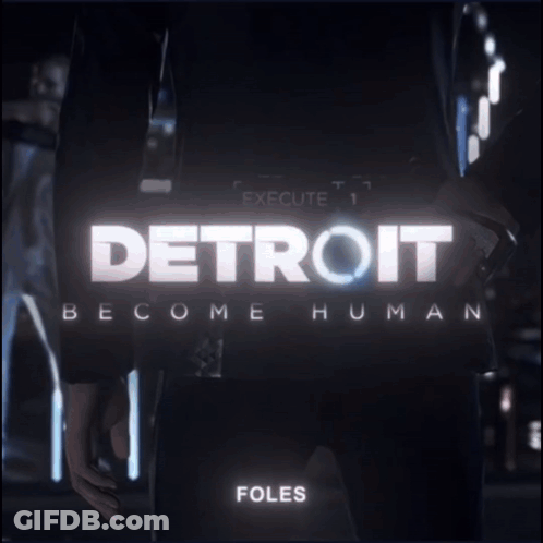 Detroit Become Human Poster Man Behind Screen GIF