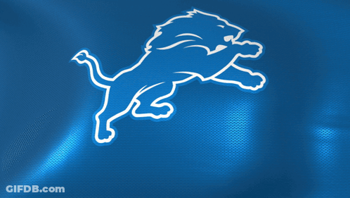 Detroit Lions Blue And White Logo GIF