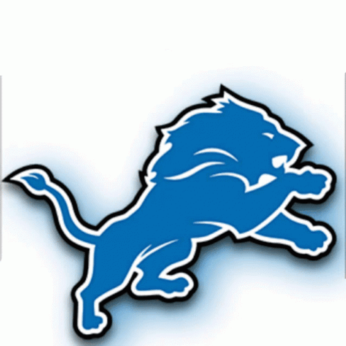 Detroit Lions Blue Lion Art GIF