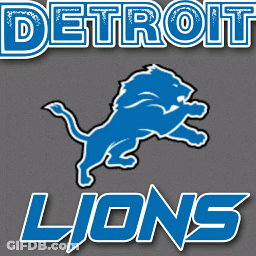 Detroit Lions Blue Lion Logo GIF