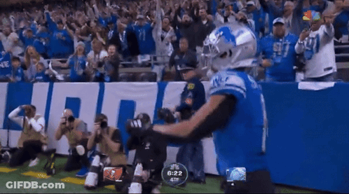 Detroit Lions Football Player Celebrating Touchdown GIF