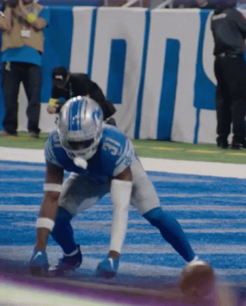 Detroit Lions Kerby Joseph Roaring GIF