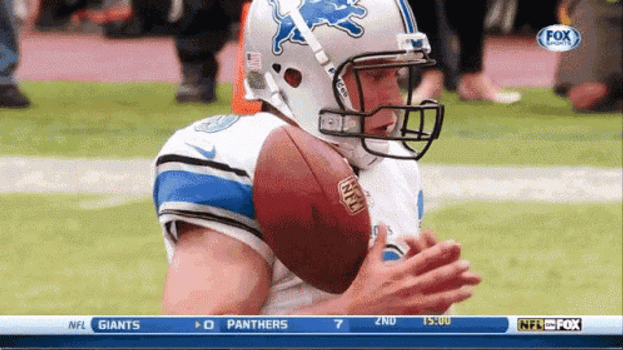Detroit Lions Matthew Stafford Playing Football GIF