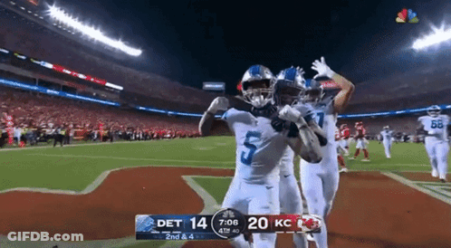 Detroit Lions Vs Kansas City Chiefs Football Game GIF
