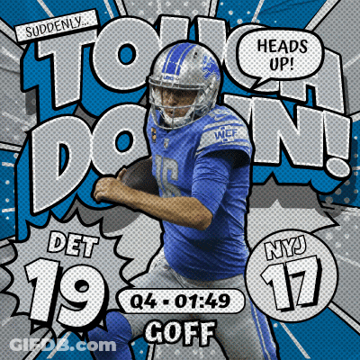 Detroit Lions Vs NY Giants Football Game Advertisement GIF
