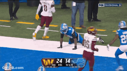 Detroit Lions Vs Washington Redskins Football Game GIF