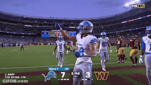 Detroit Lions Vs Washington Redskins Football Game GIF