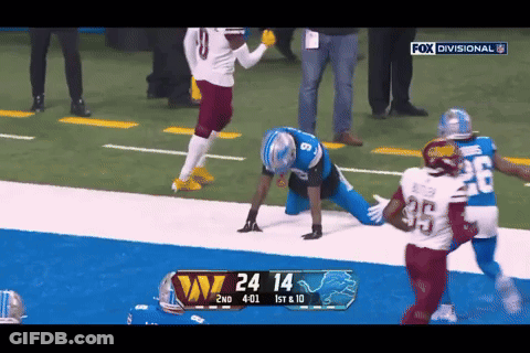 Detroit Lions Vs Washington Redskins Football Game GIF