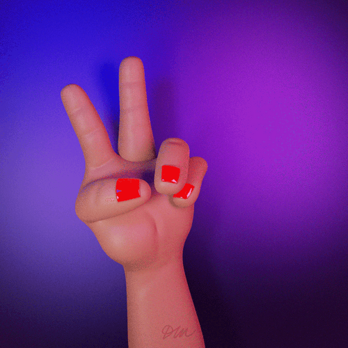 Deuces Animated Peace Out Fingers GIF