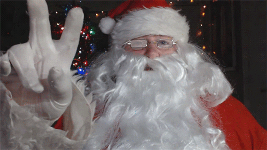 Deuces Santa Claus Chilling GIF