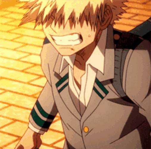 Devastated Screaming Katsuki Bakugou GIF