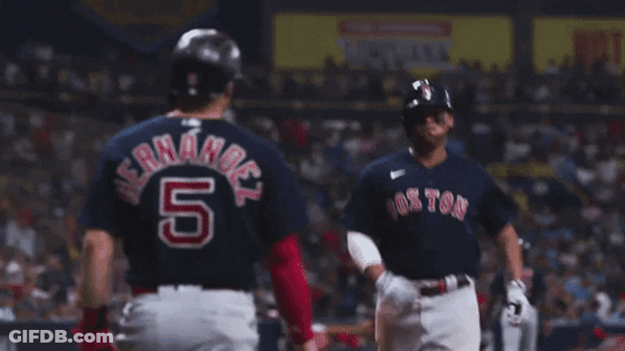 Devers After The Homerun GIF